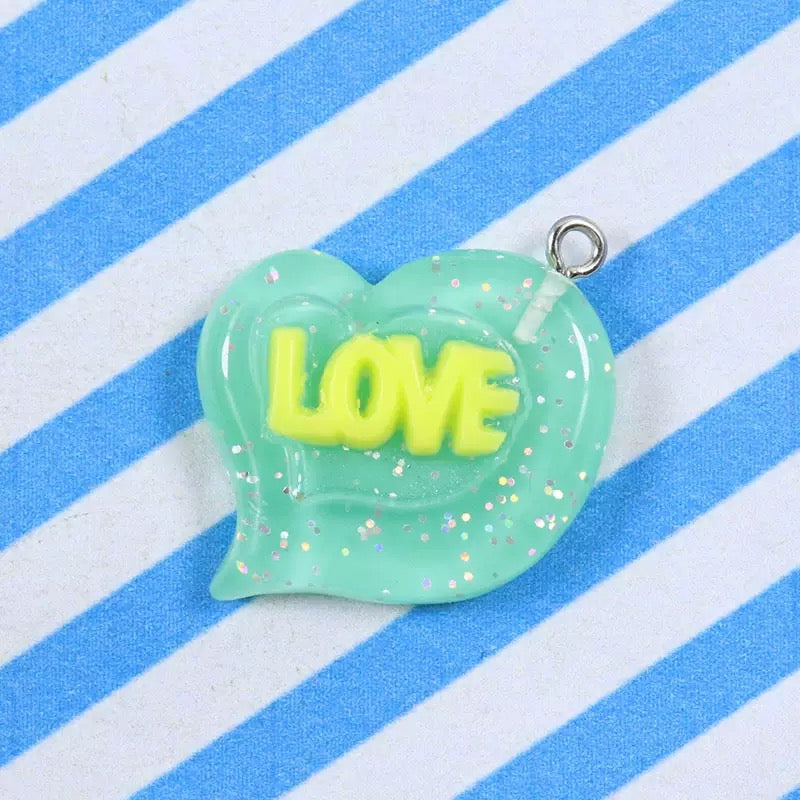 Swirl Heart Charm