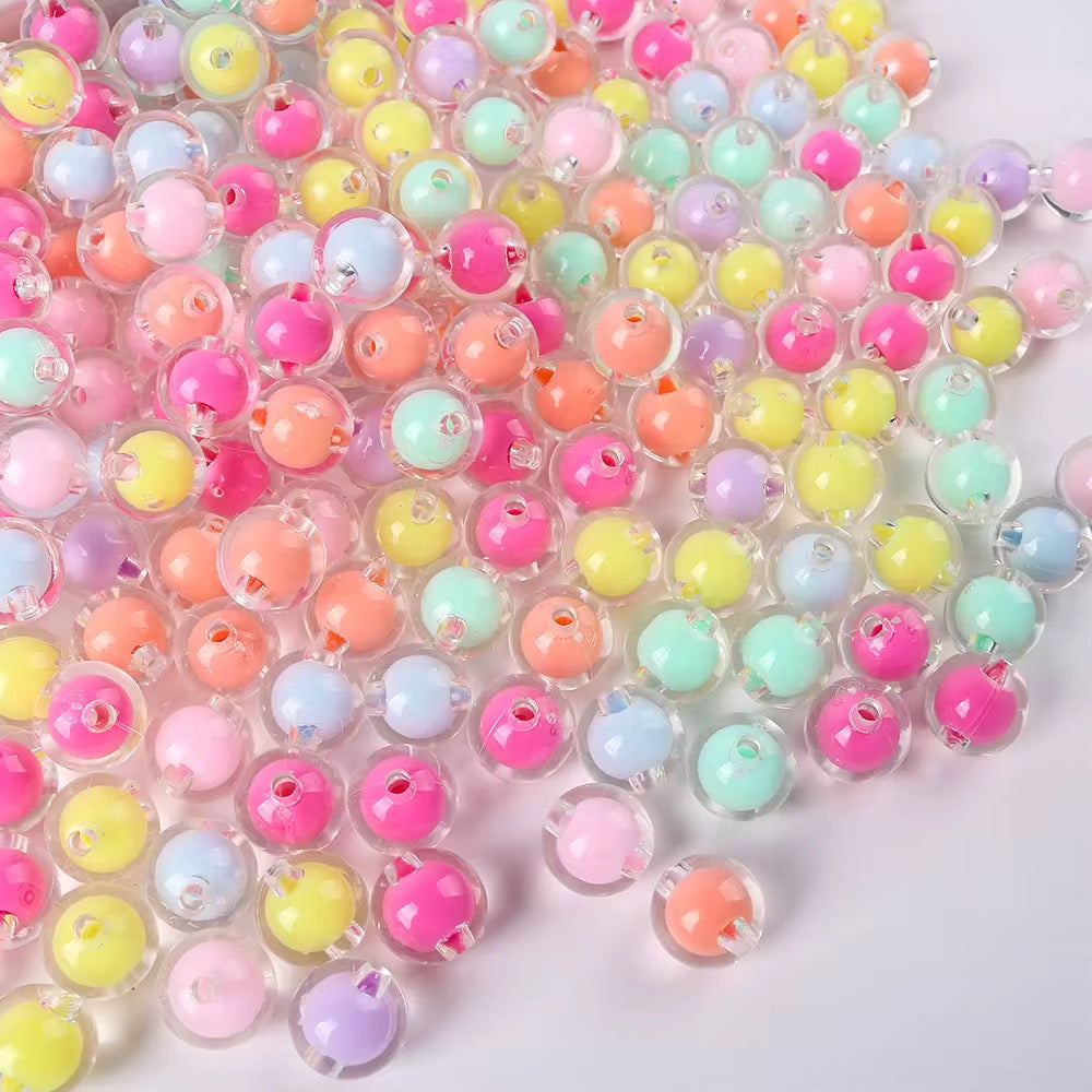 Multicolor Lucite Beads — 100grams