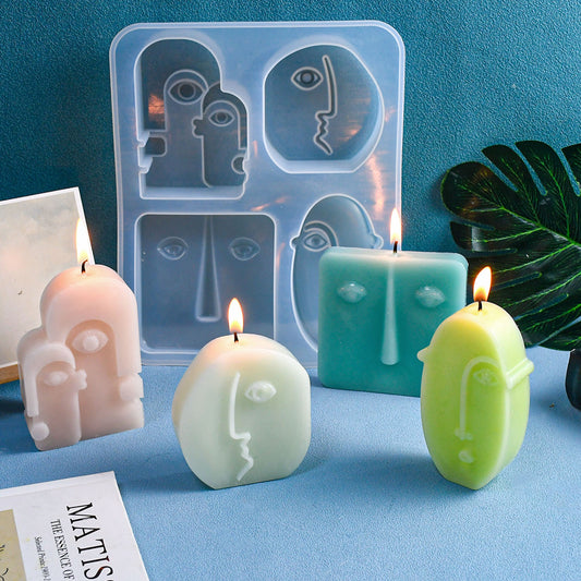 Abstract Face Mold — 4 Cavity
