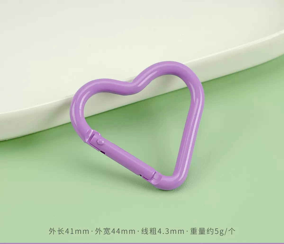 Heart Carabiner Clasps — 5 Pieces