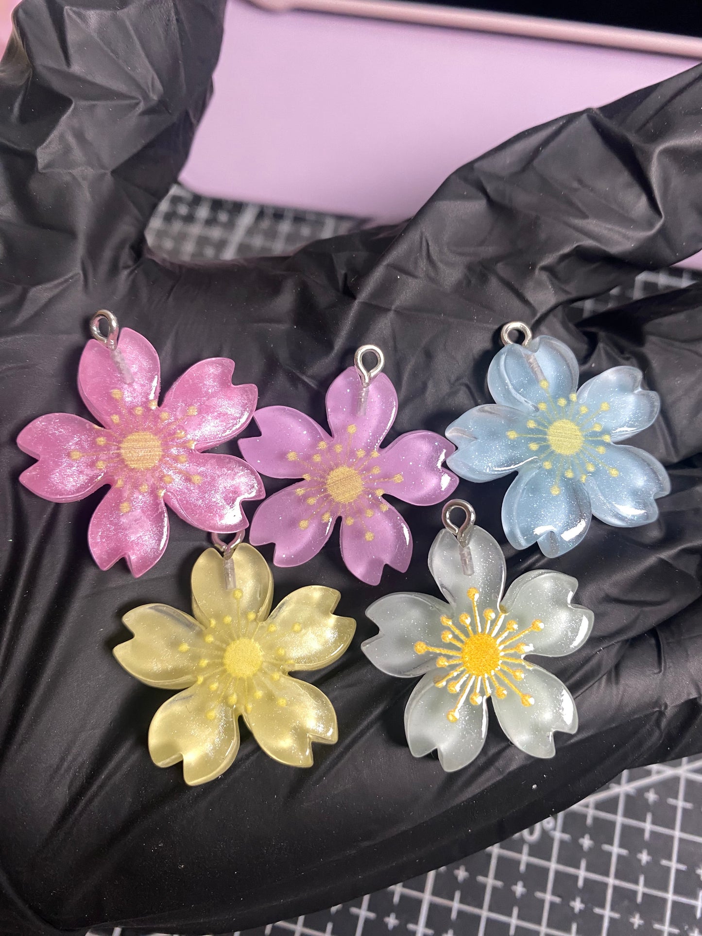 Hawaiian flower charms