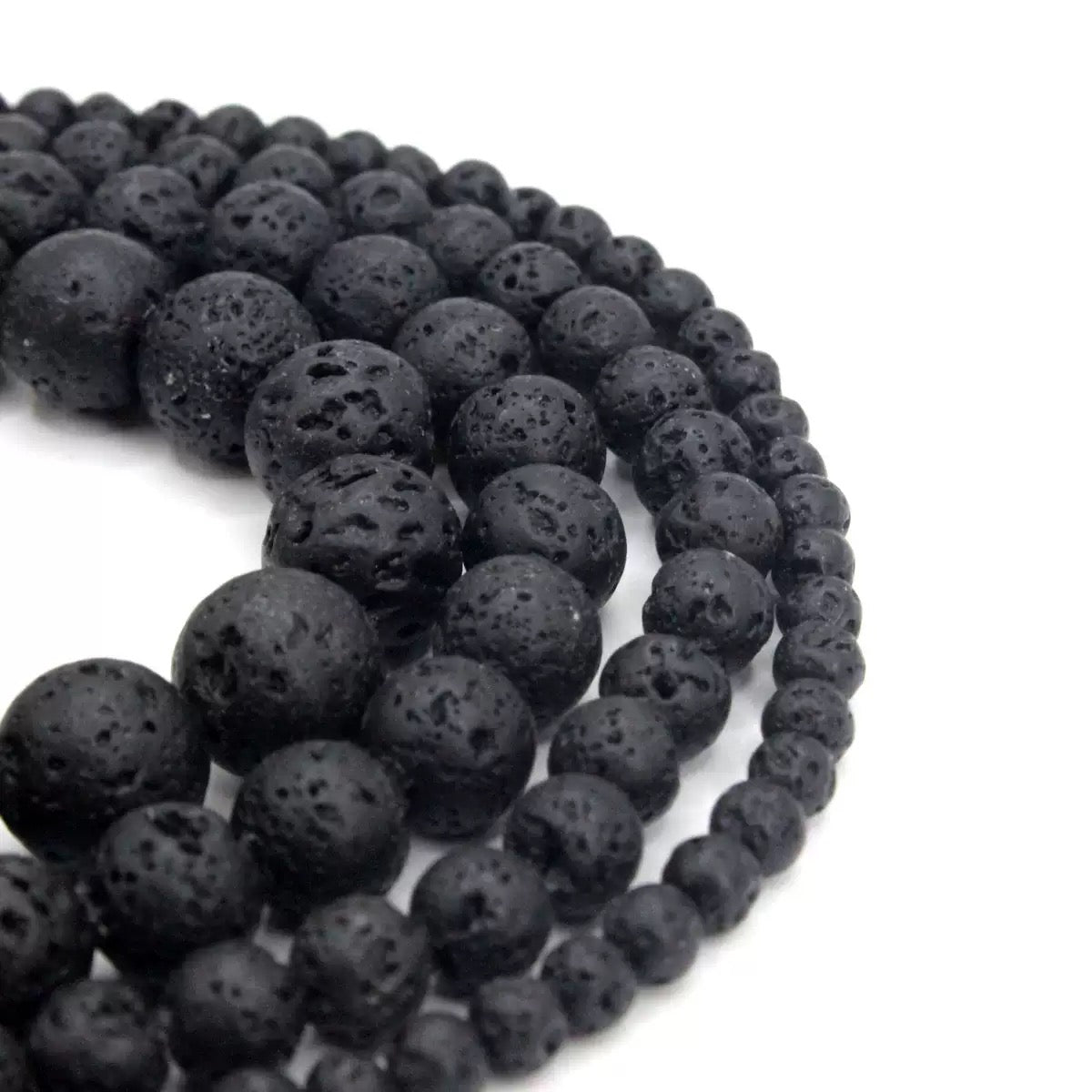 Black Lava Beads