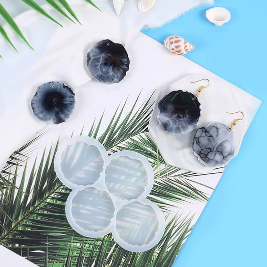 Irregular Keychain/  pop socket mold — 4 compartments