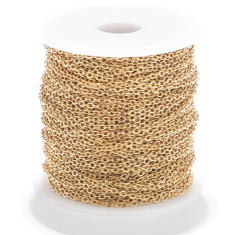 Stainless Steel O Link Chain Roll — 5 Meters