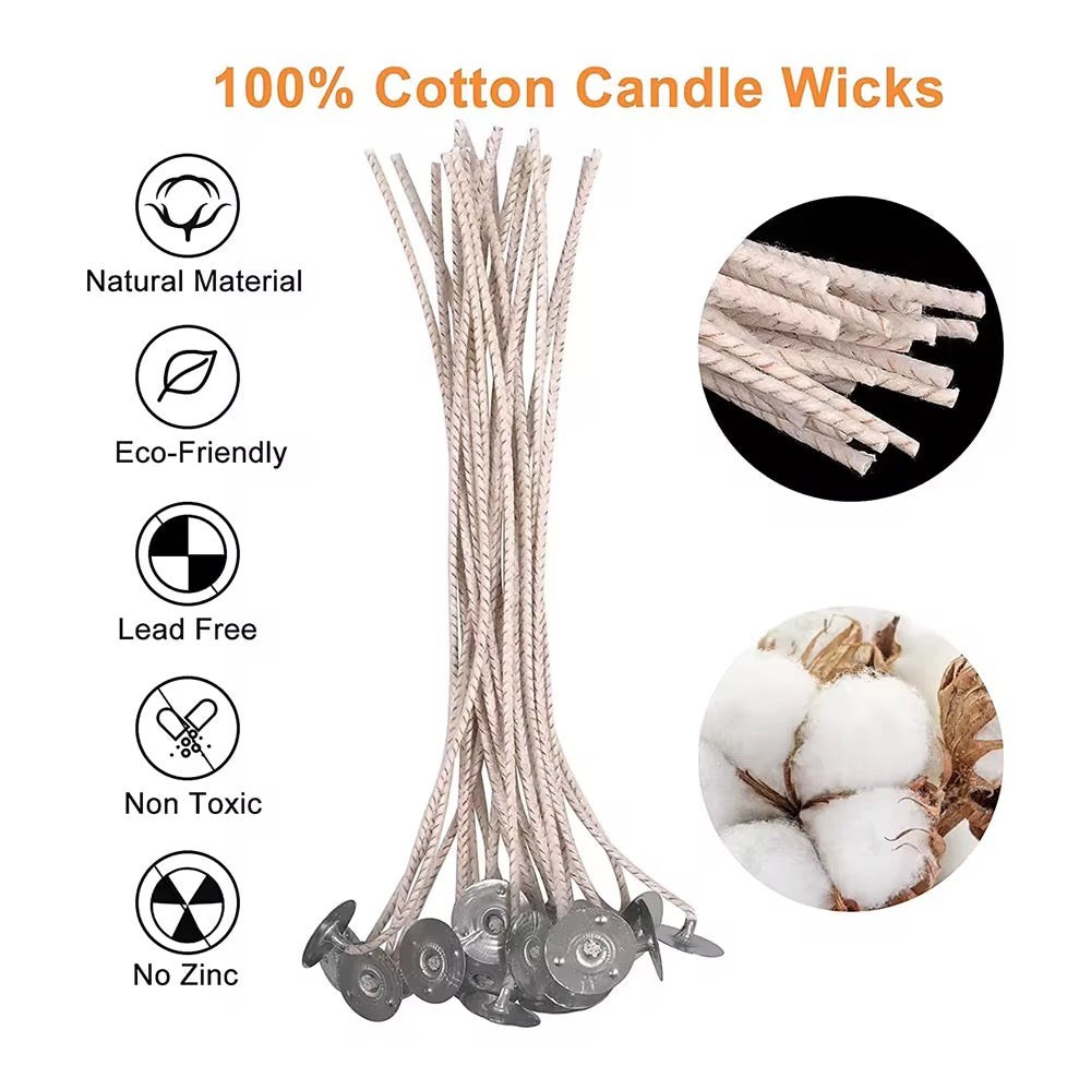 Eco Pre-waxed Smokeless Candle Wick — 20 Pieces