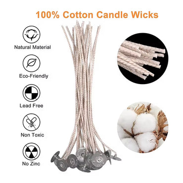 Eco Pre-waxed Smokeless Candle Wick — 20 Pieces