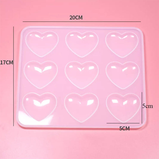 Chunky Heart Mold — 9-Cavity