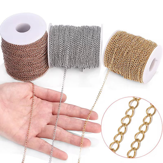 Stainless Steel Extension Chain Roll (2.5mm)— 5 Meters