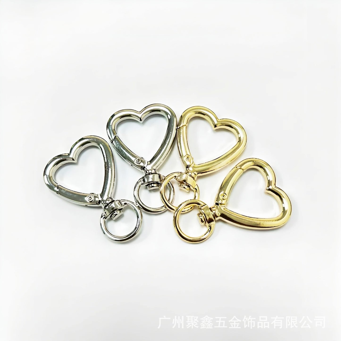 Heart Swivel Clasps — 2 Pieces