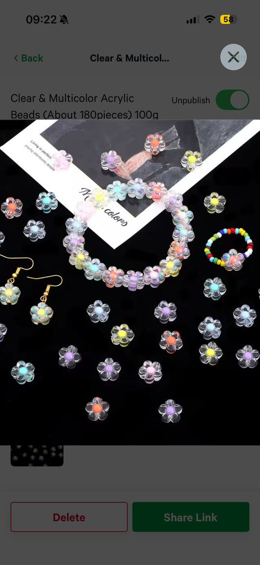 Multicolor Lucite Beads — 100grams