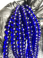 10mm Blue Transparent Beads