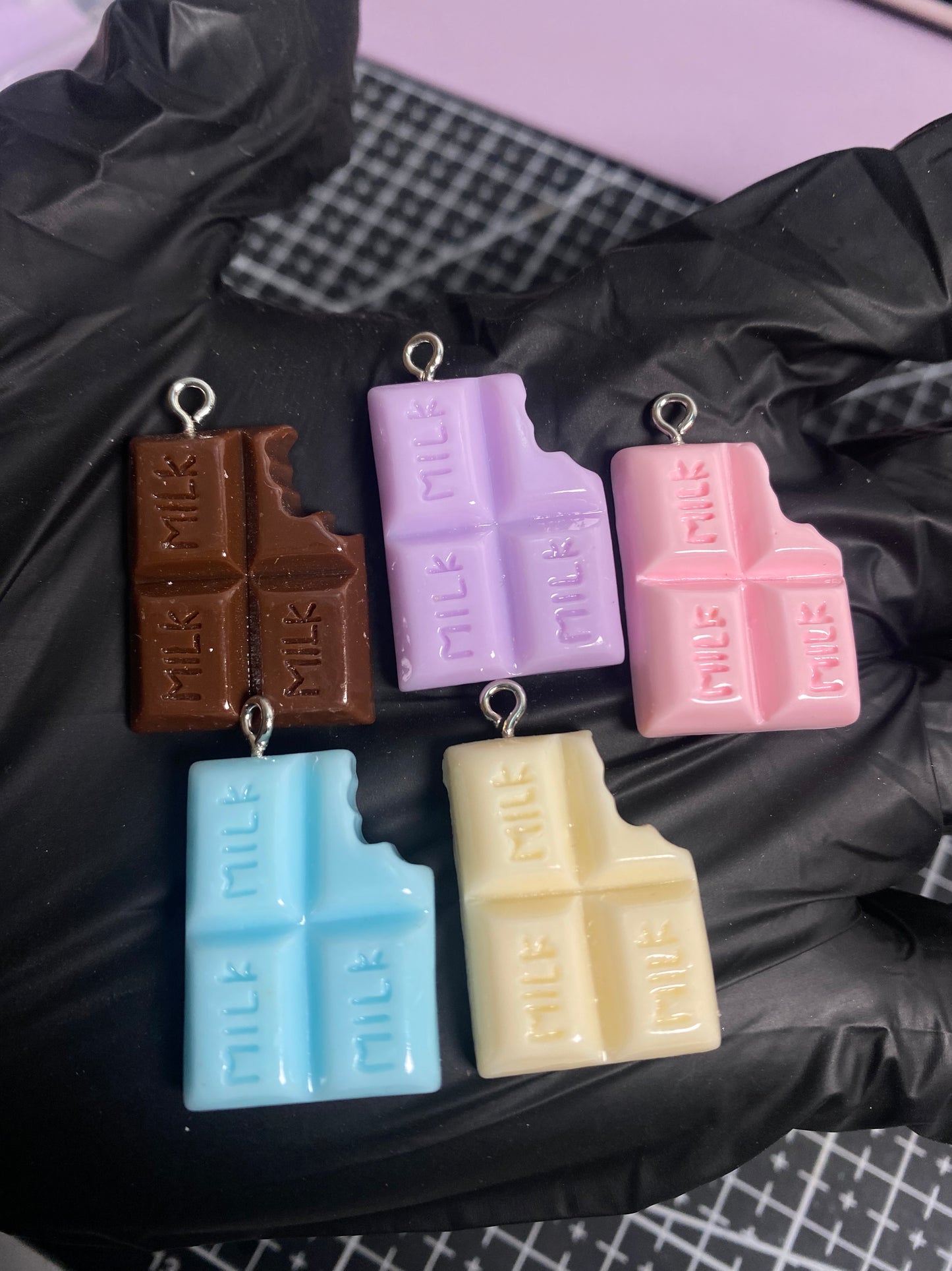 Chocolate bar charms