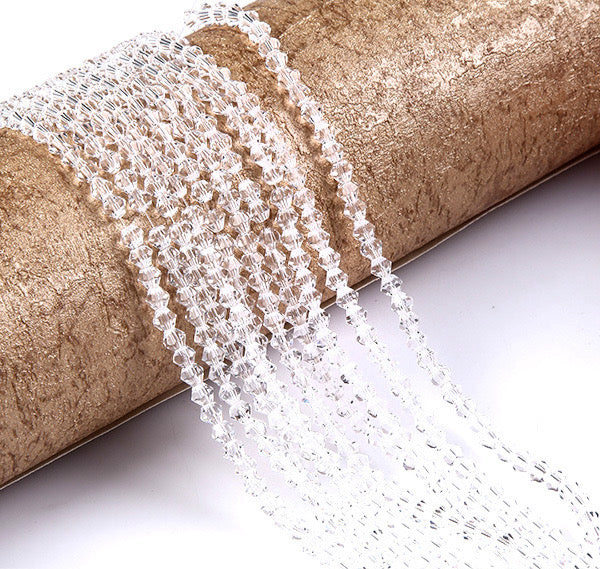 4mm Cone Crystal Beads — 85pcs