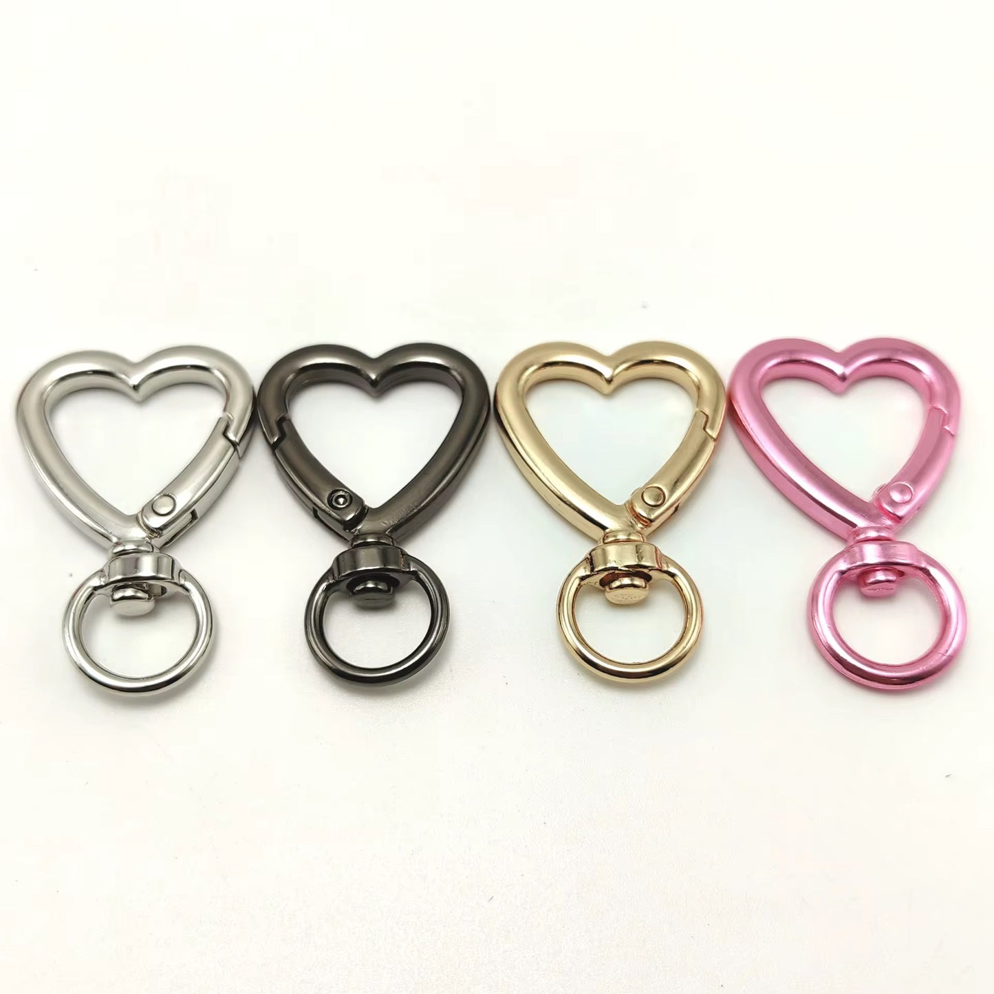Heart Swivel Clasps — 2 Pieces