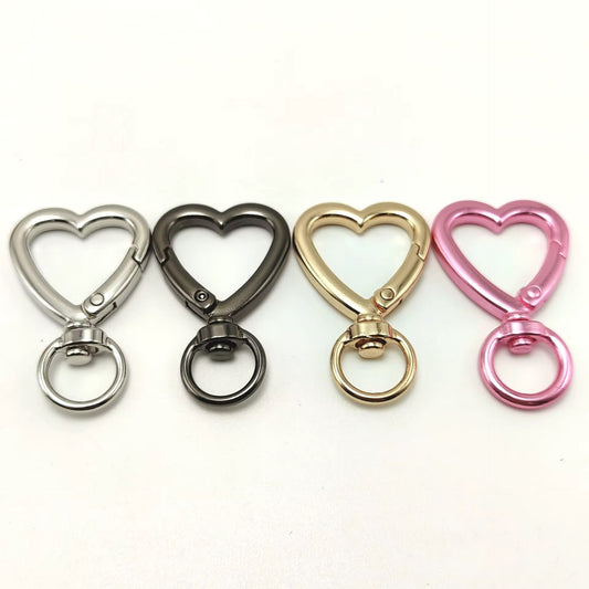 Heart Swivel Clasps — 2 Pieces