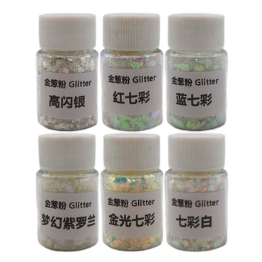 White Iridescent Chunky Glitter