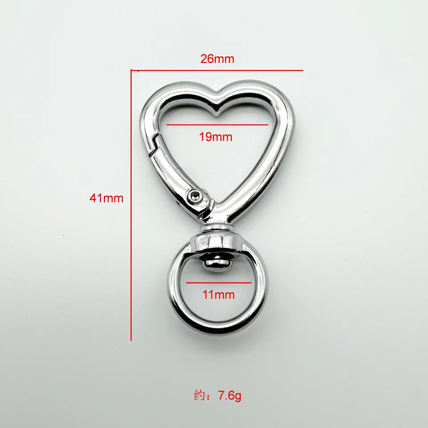 Heart Swivel Clasps — 2 Pieces