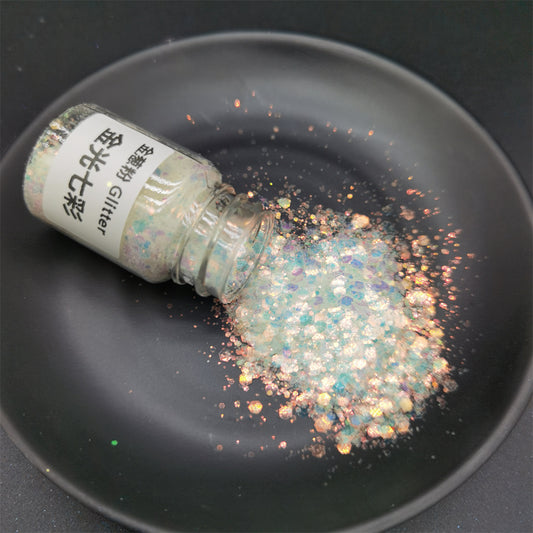 White Iridescent Chunky Glitter