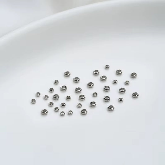 Stainless Steel Crimp Beads (2mm) — 50 Pieces