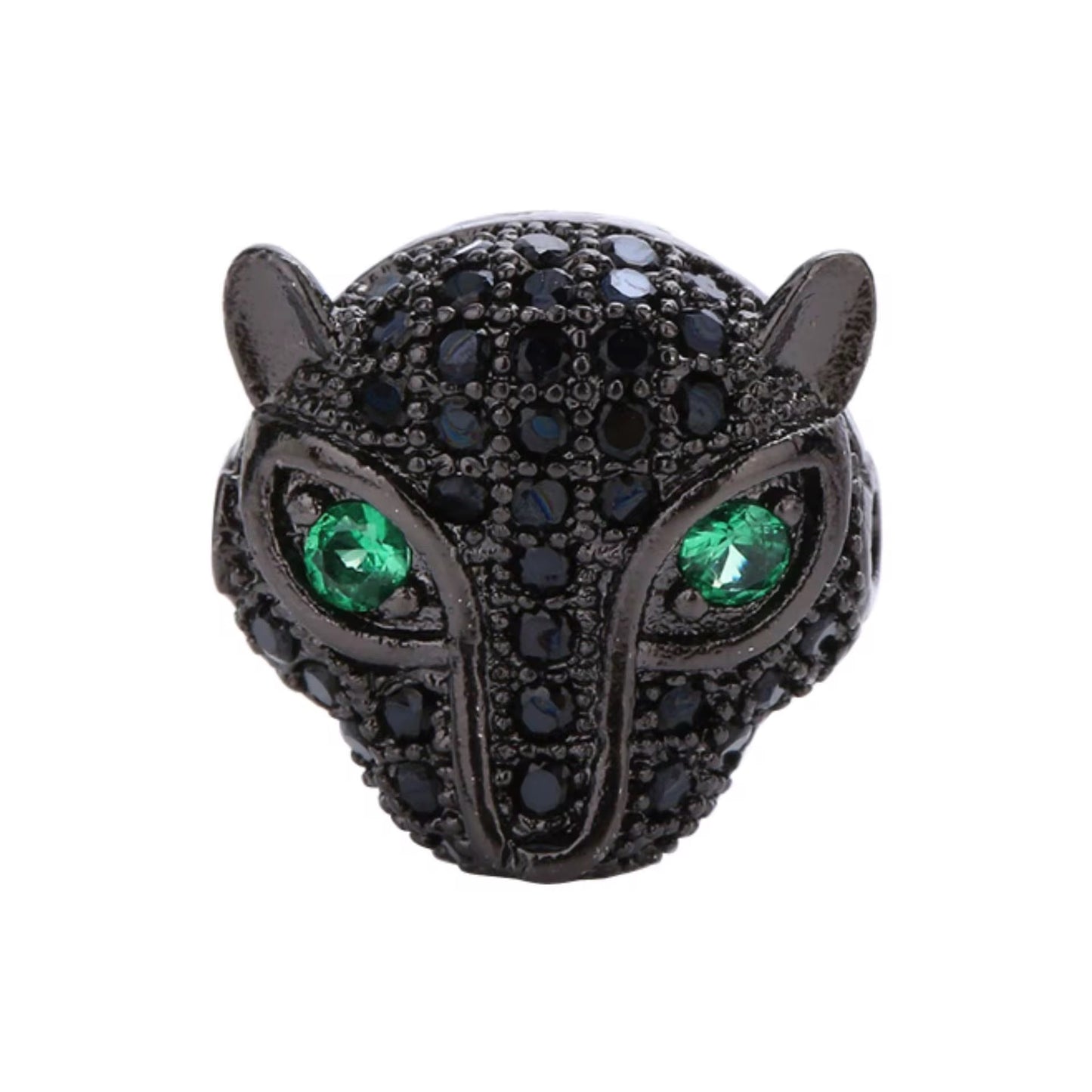 Leopard Zircon Inlay Spacer Bead