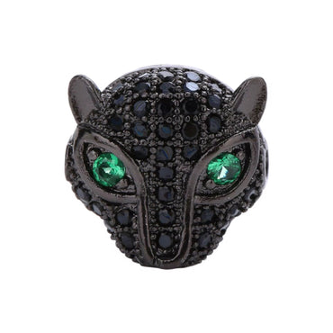 Leopard Zircon Inlay Spacer Bead