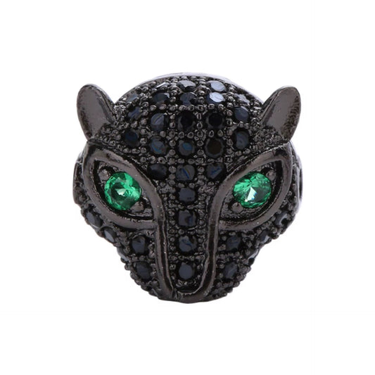 Leopard Zircon Inlay Spacer Bead
