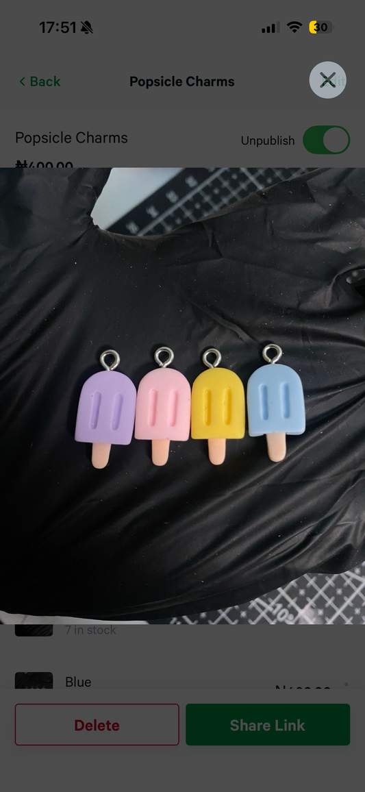 Popsicle Charm