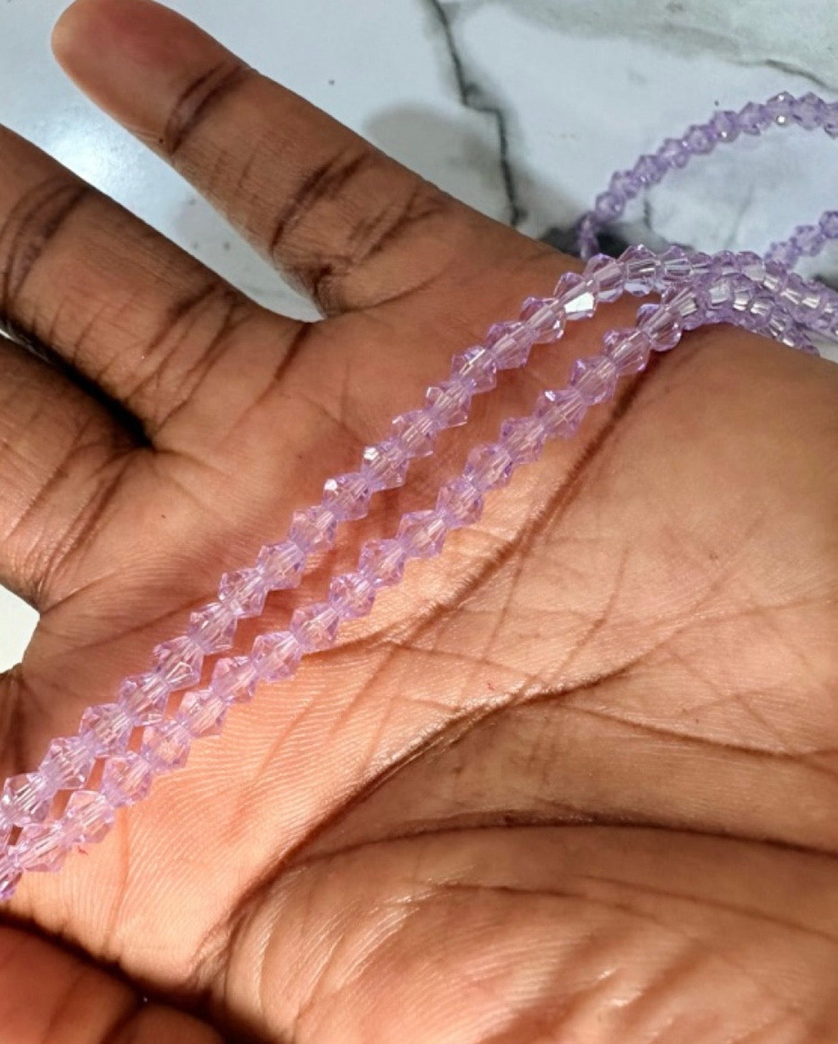 4mm Cone Crystal Glass Beads