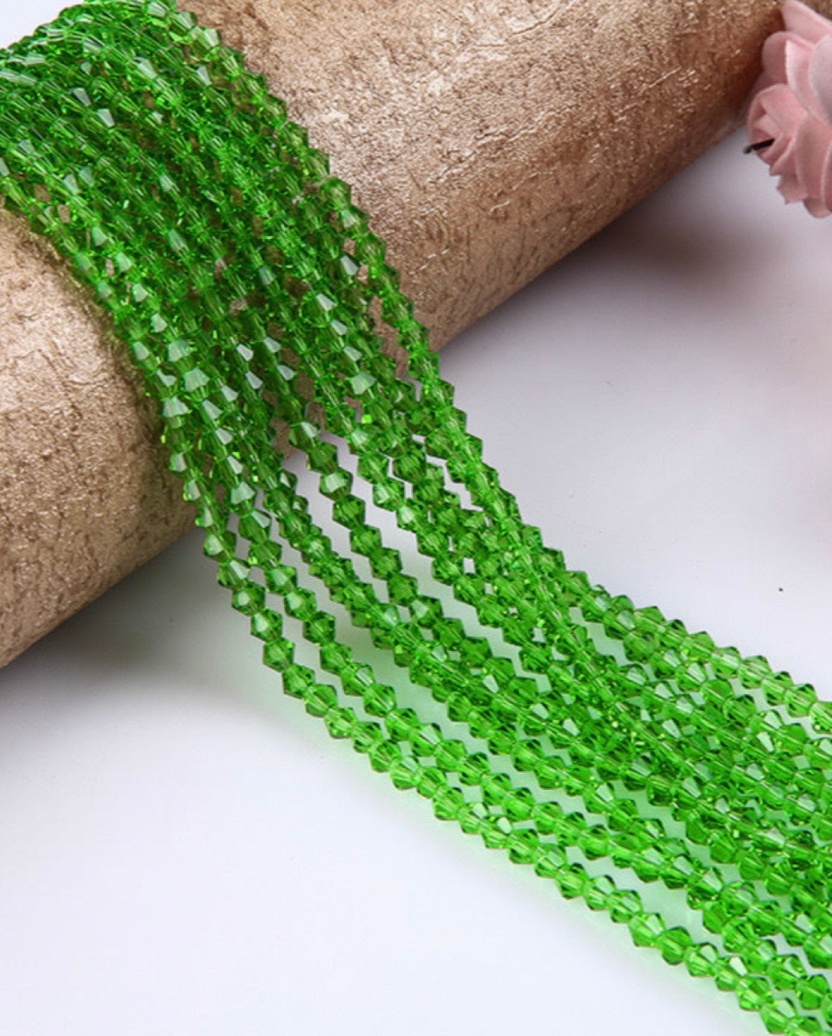 4mm Cone Crystal Glass Beads