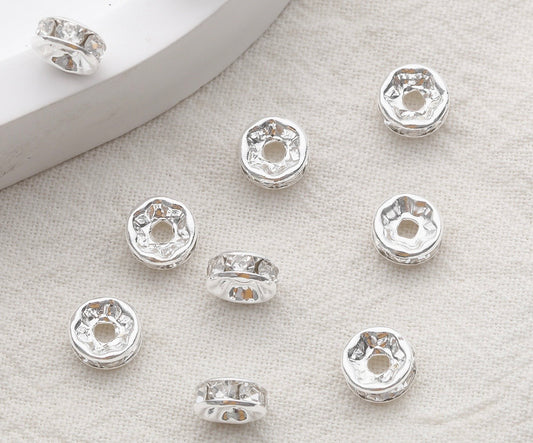 Non-tarnish Zircon spacer beads (50pcs)