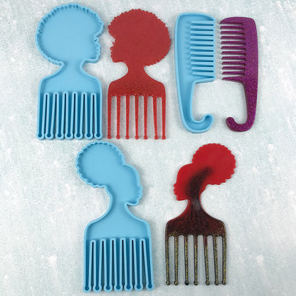 Afro comb molds