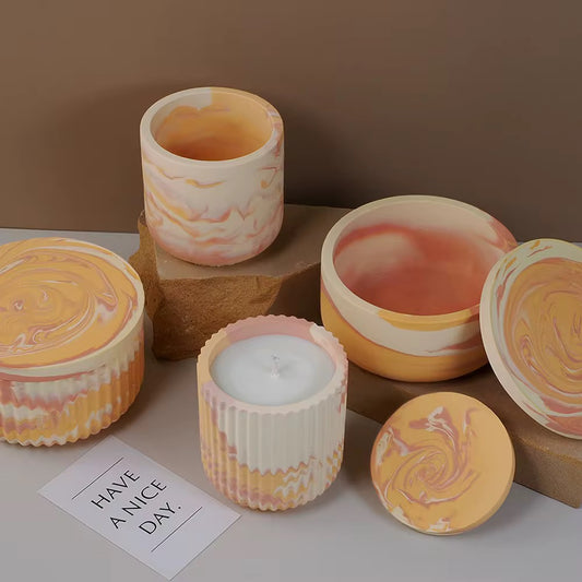 Textured Candle Jar Molds