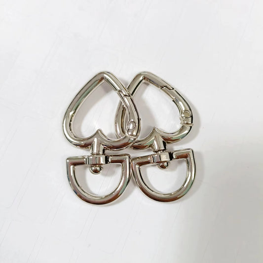 Inverted Heart Swivel Clasps — 2 Pieces