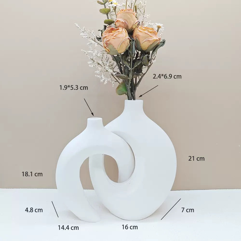 Round Twin Silicone Vase Molds