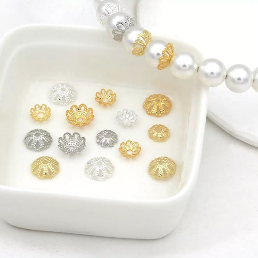 Flower Spacer Beads — 20 Pieces