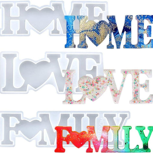 Love Family Home Decor Molds