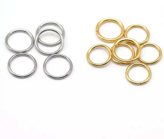 8mm Stainless Steel Jump rings — 50Pcs