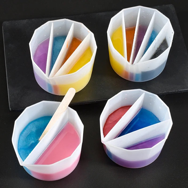 Split silicone cups