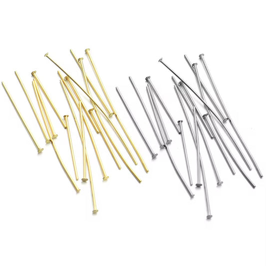 Non-tarnish Flat Head pin (50pcs)