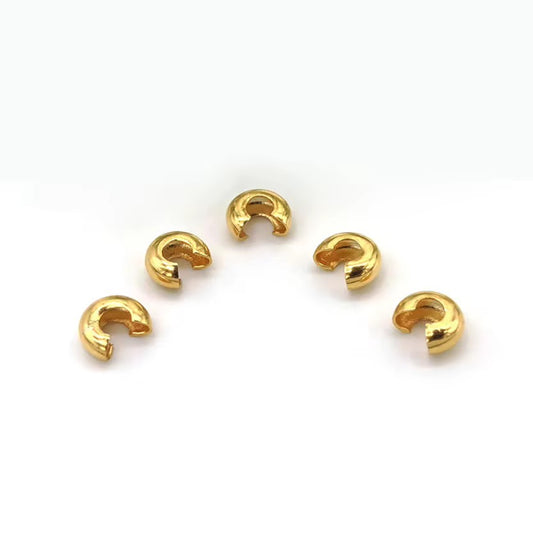 Stainless Steel Crimp Bead Covers — 50 Pieces