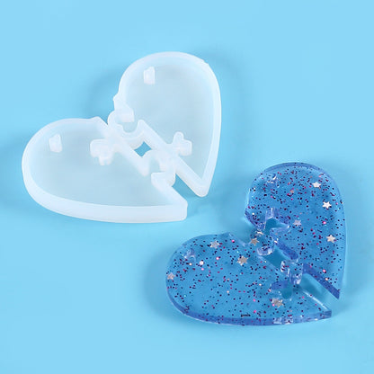 Heart puzzle mold