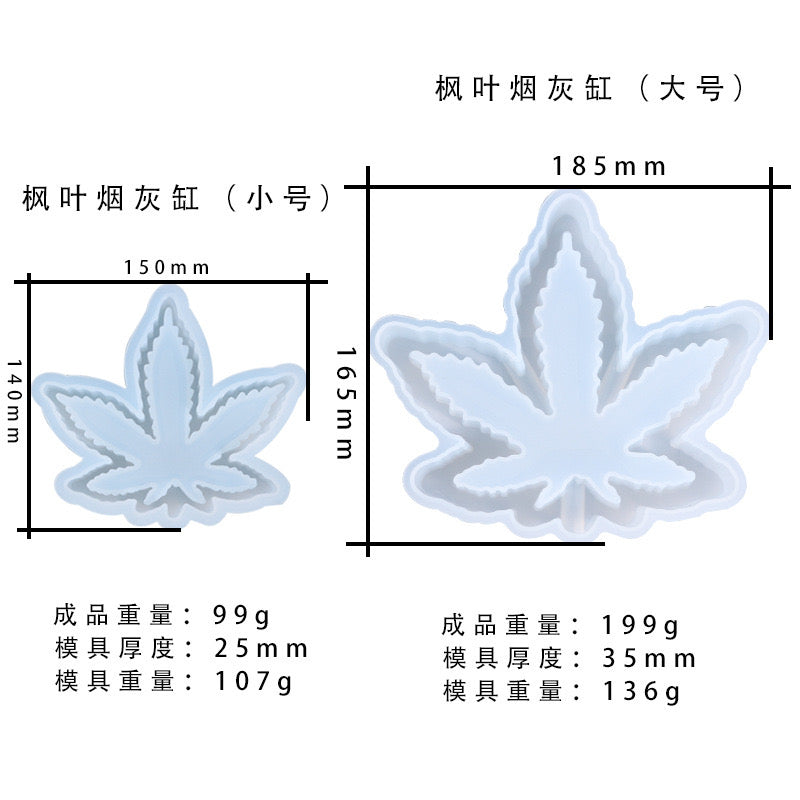 Maple leaf ash tray mold