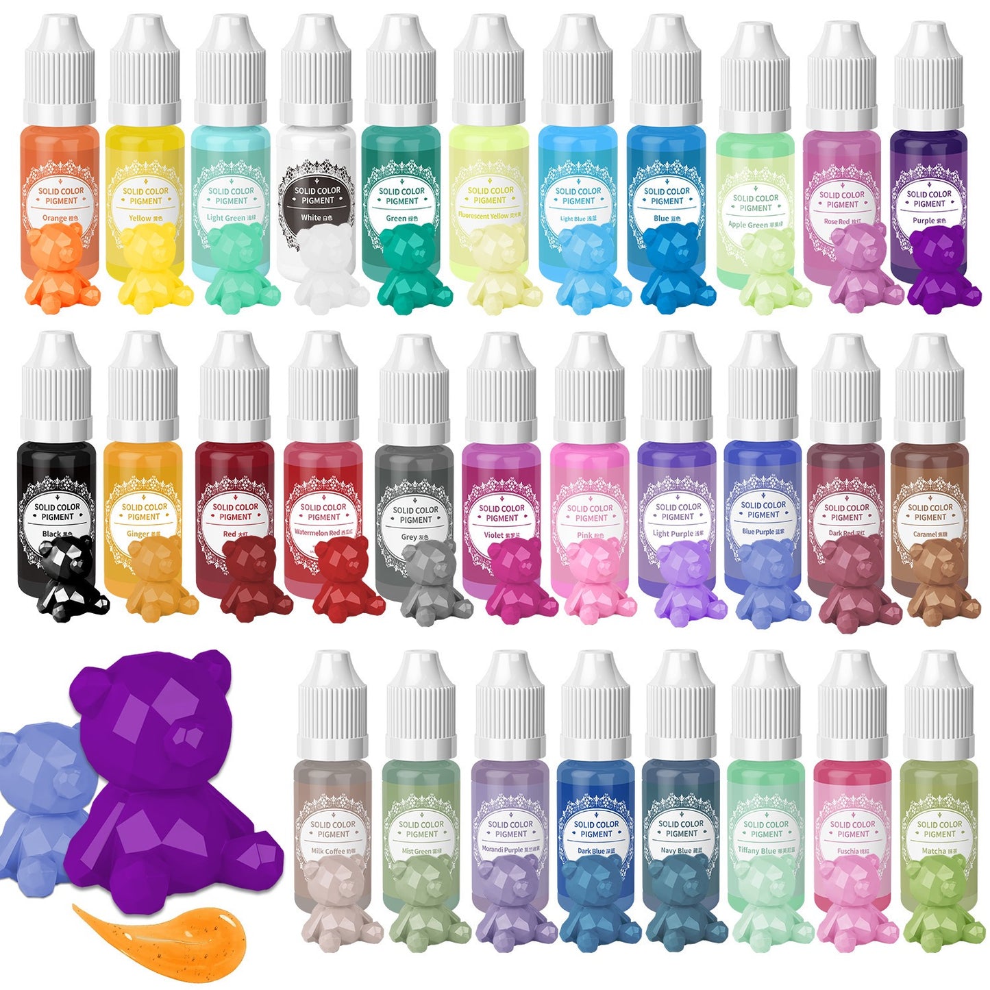 Solid Resin Pigment — 18 Colors