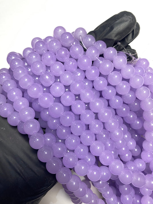 10mm Purple Glass Beads