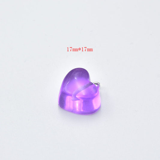 Jelly heart charm