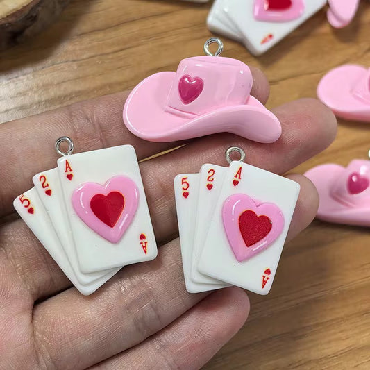 Cowgirl Heart & Deck Charms