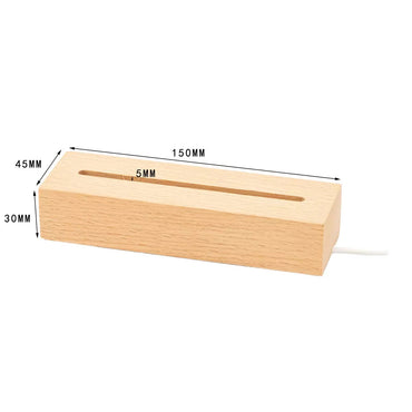 Wooden LED Light Base