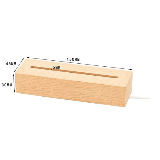 Wooden LED Light Base