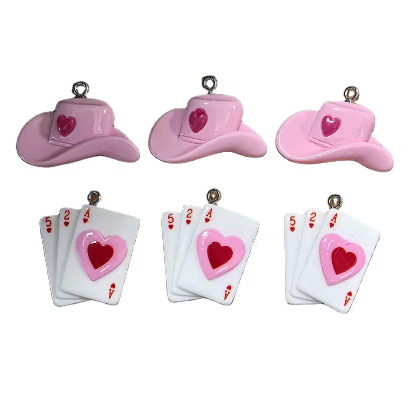 Cowgirl Heart & Deck Charms
