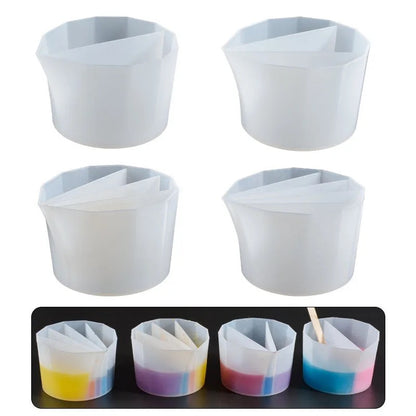 Split silicone cups